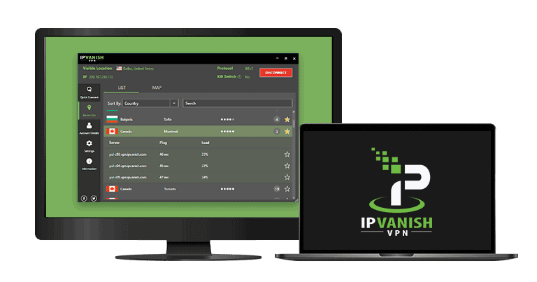 10. IPVanish — 支持同时连接无限台设备，种子下载性能优秀